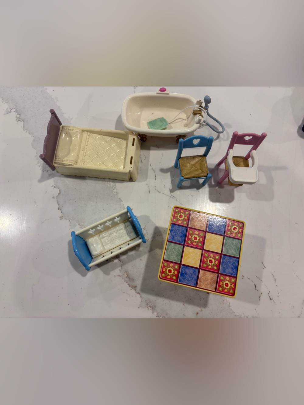 Vintage 90s Fisher Price Loving Family Dollhouse Furniture